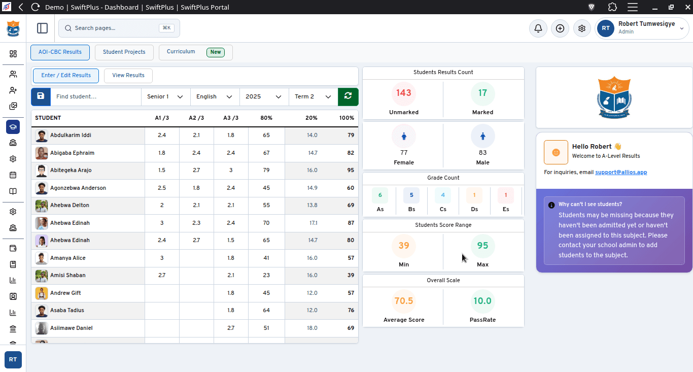 SwiftPlus academic management